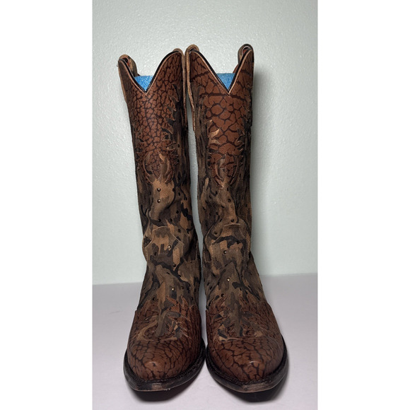 Dan Post Women's Western Boots Style DP3597 "N" Visible Retro Camo Size 9 M Snip - Picture 2 of 8